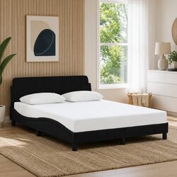 Practical Black Velvet Double Bed Frame for Any Bedroom