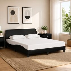Ideal Black Faux Leather Queen Bed Frame for Any Home
