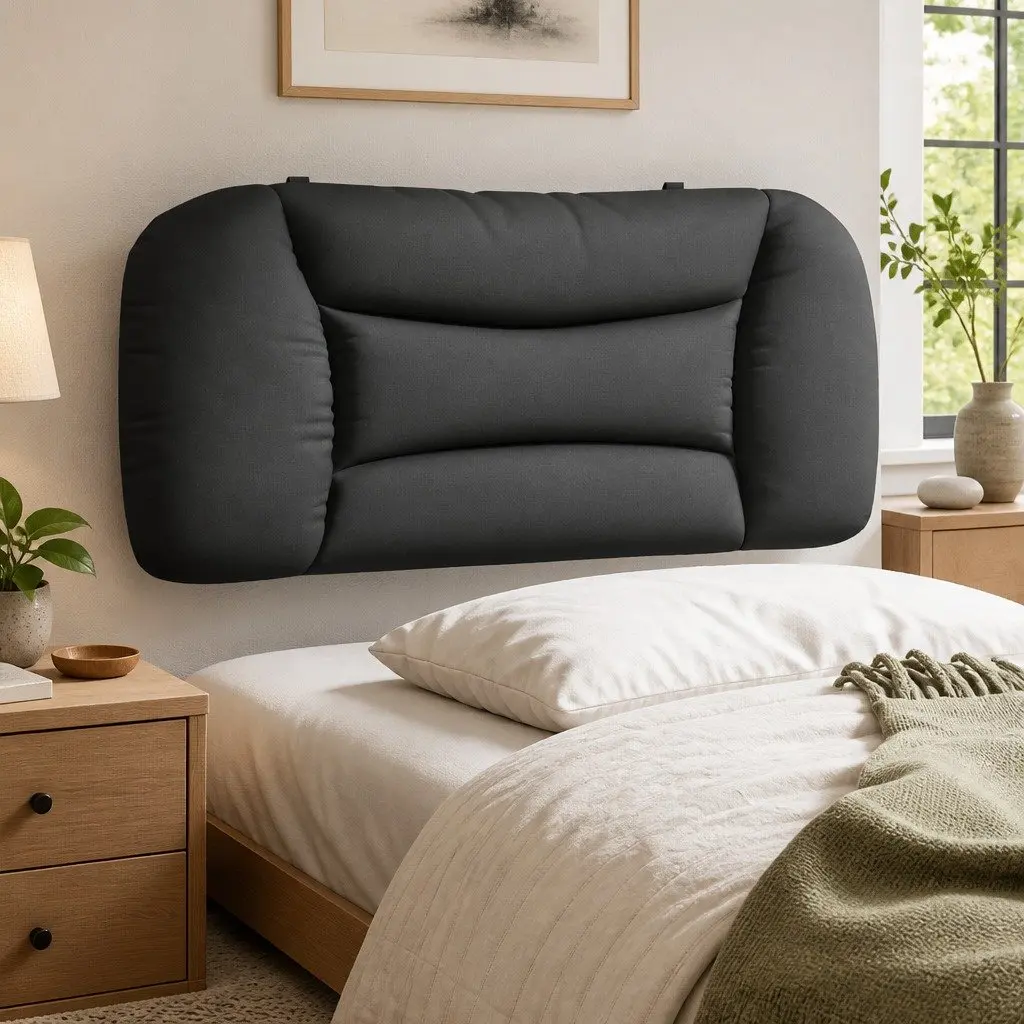 90 cm Dark Grey Headboard Cushion for Home Use