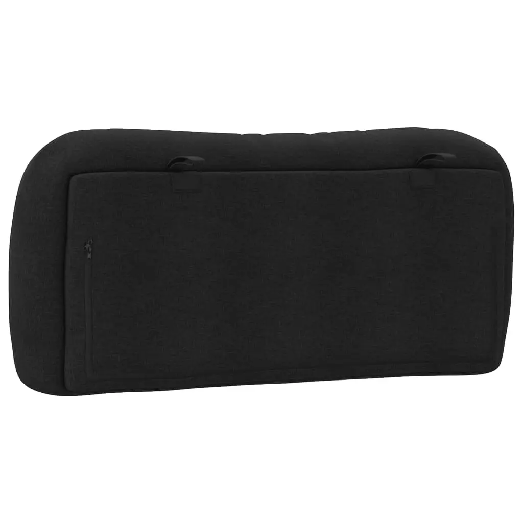 Headboard Cushion 90cm Black Fabric Wall Mounted Bed Pillow Support Bedroom