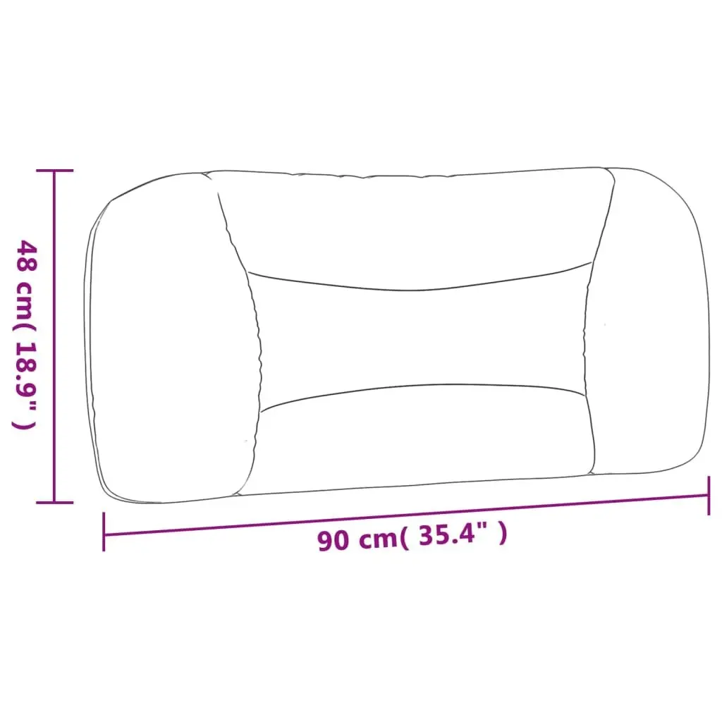 Headboard Cushion 90cm Black Fabric Wall Mounted Bed Pillow Support Bedroom
