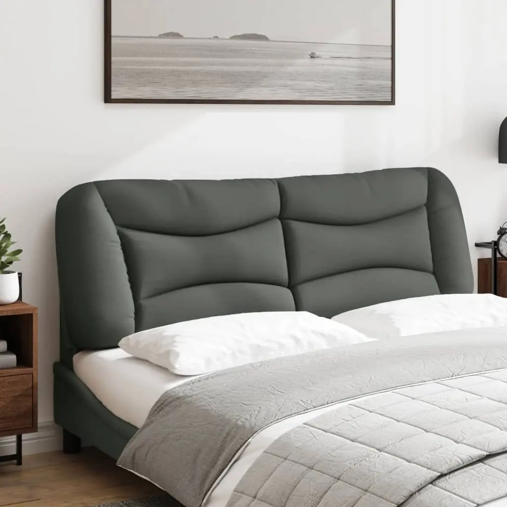 Headboard Cushion Grey Fabric Wall Mounted Bed Pillow Back Support 153cm