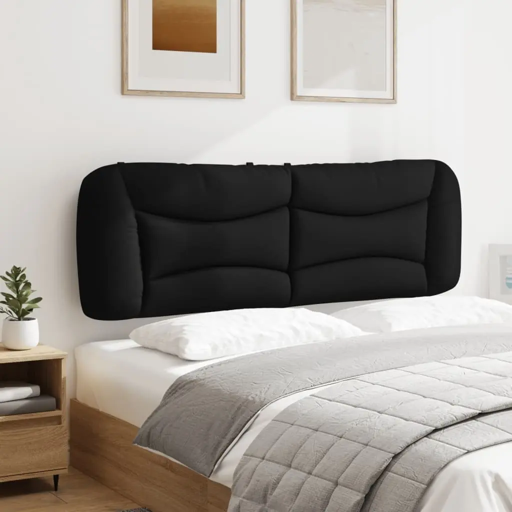 Black Fabric Headboard Cushion 153 cm for Any Bed