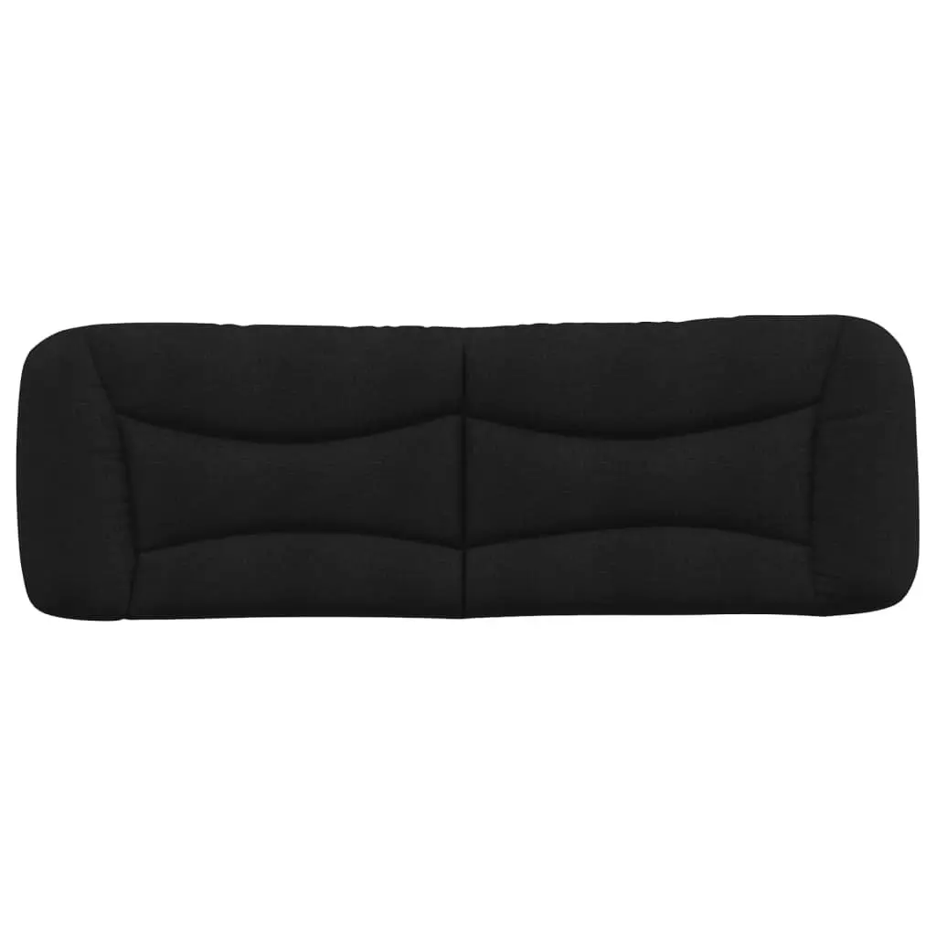 Black Fabric Headboard Cushion 153 cm for Any Bed