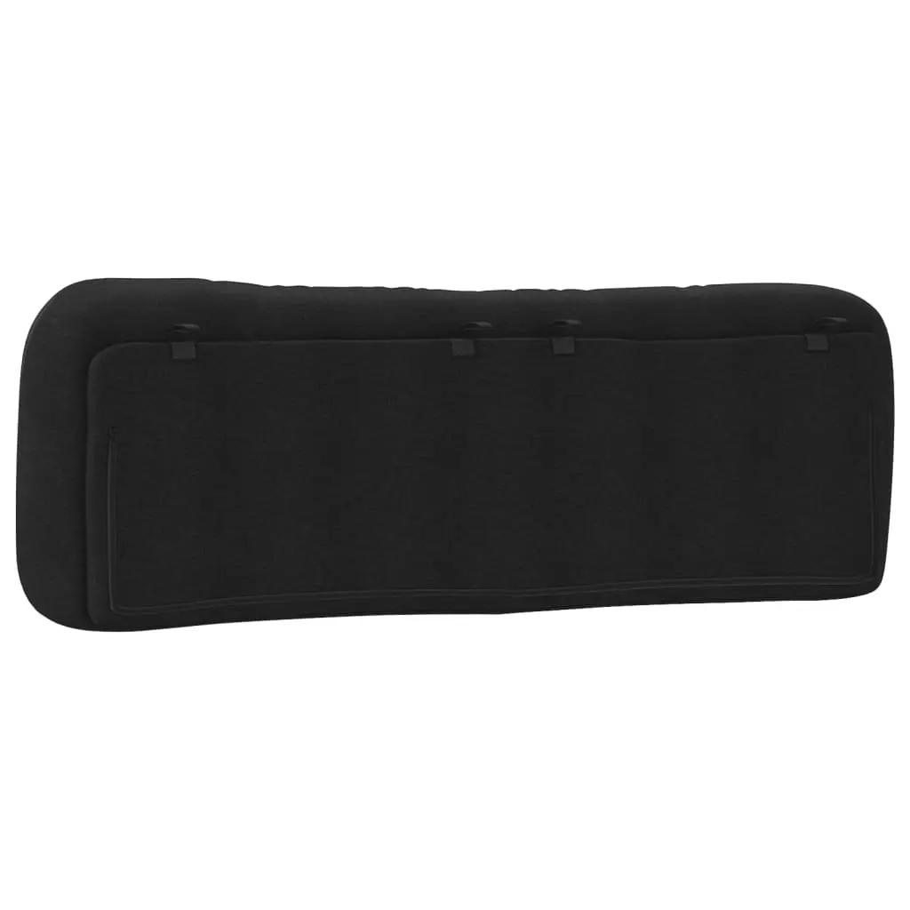 Black Fabric Headboard Cushion 153 cm for Any Bed