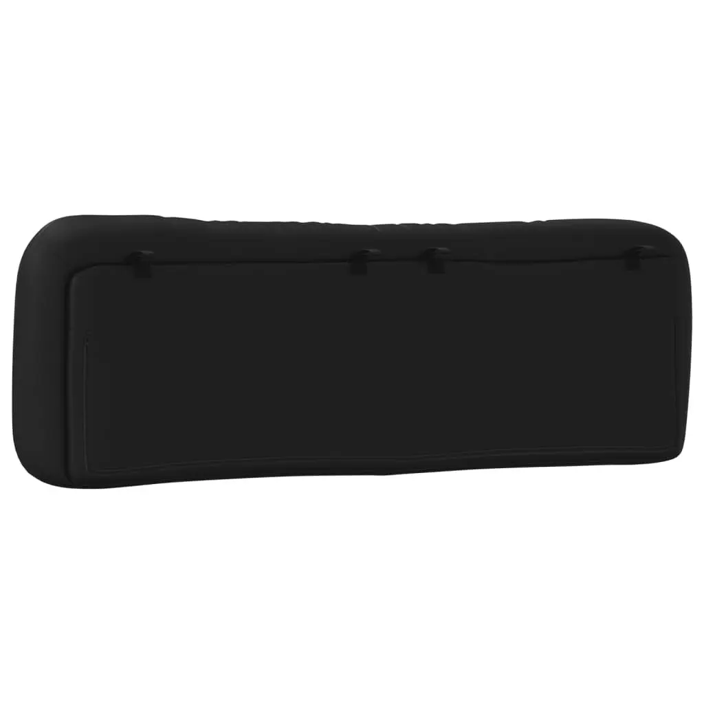 Wall Mounted Upholstered Cushion Faux Leather 153cm Black for Bed Frame