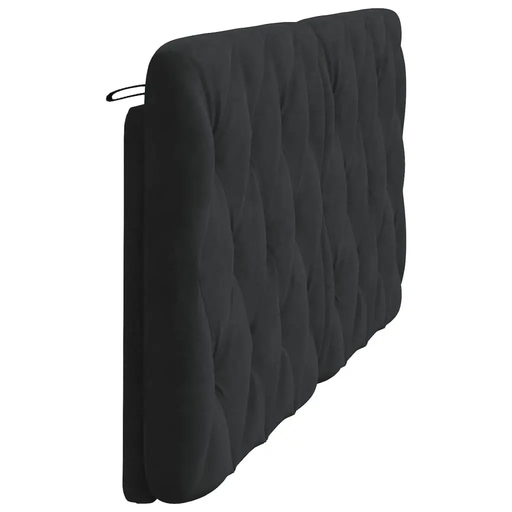 Headboard Cushion Velvet 180cm Black Foam Upholstered Bed Pillow Wall Mount