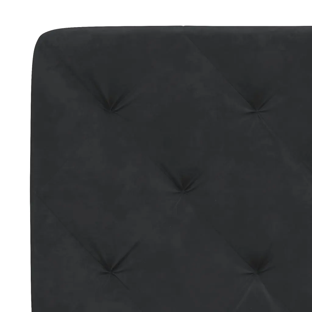 Headboard Cushion Velvet 180cm Black Foam Upholstered Bed Pillow Wall Mount