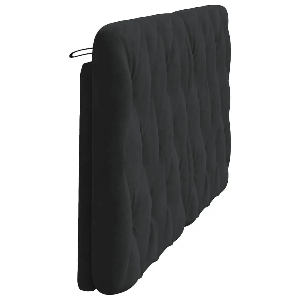 Headboard Cushion Foam Filled Velvet 153cm Black Wall Mounted Bed Back Support
