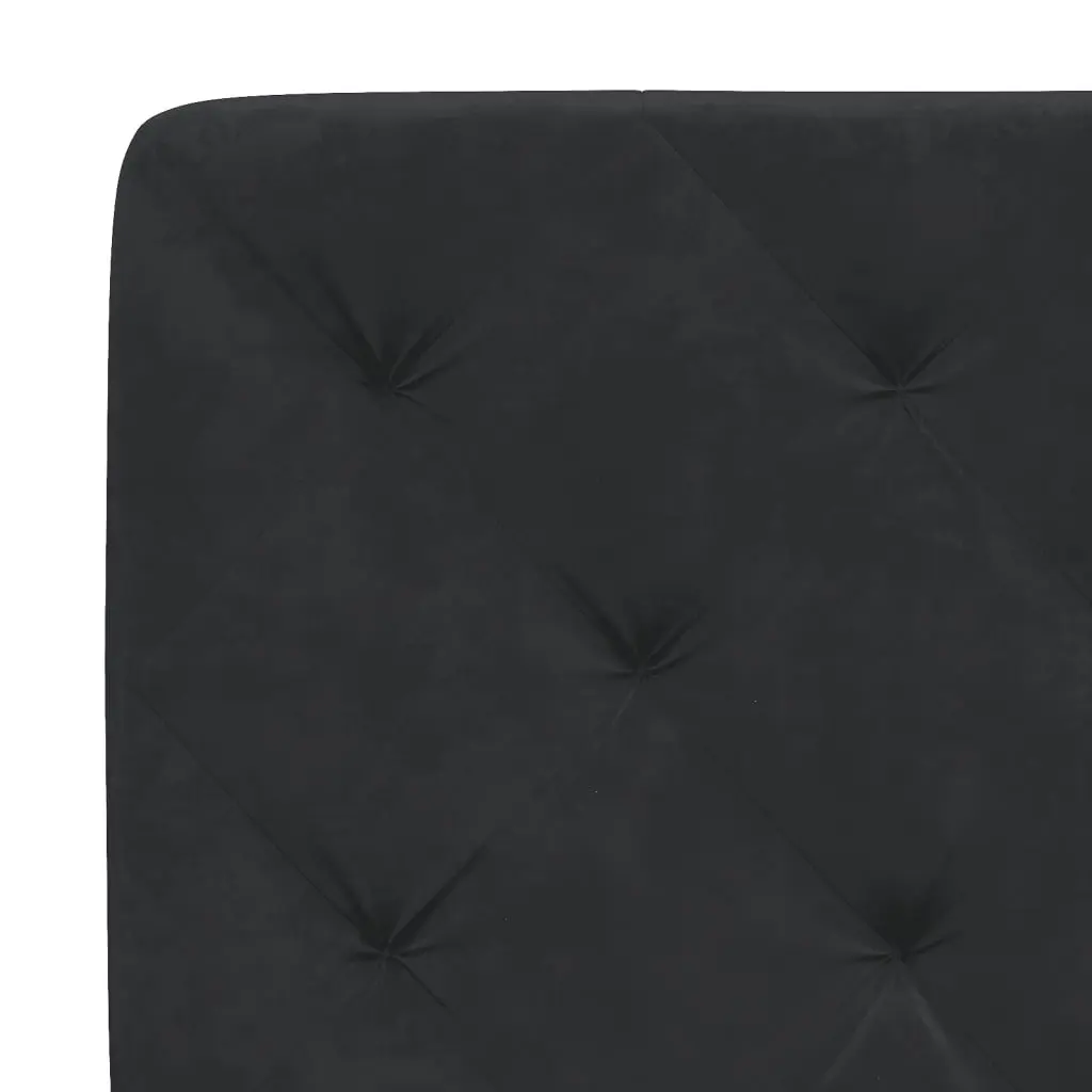 Headboard Cushion Foam Filled Velvet 153cm Black Wall Mounted Bed Back Support