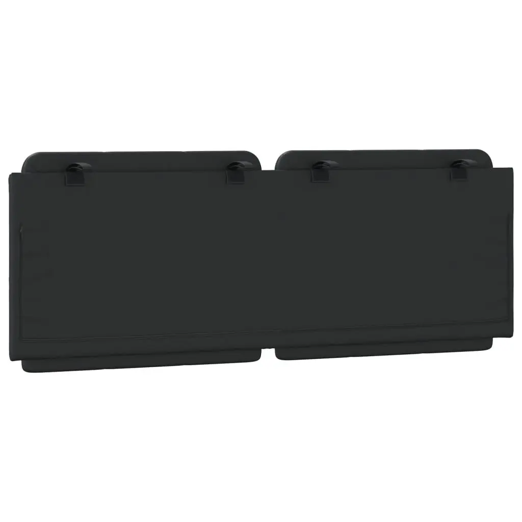 Headboard Cushion Wall Mounted Bed Pillow Black Upholstered Faux Leather 137cm