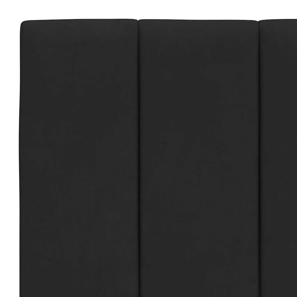 King Bed Frame 180x200 cm Headboard Velvet Black Bedroom Furniture Slatted Base