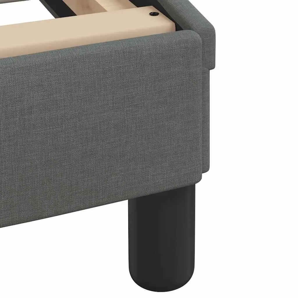 Queen Bed Frame Fabric Grey 152x203cm Plywood Slats