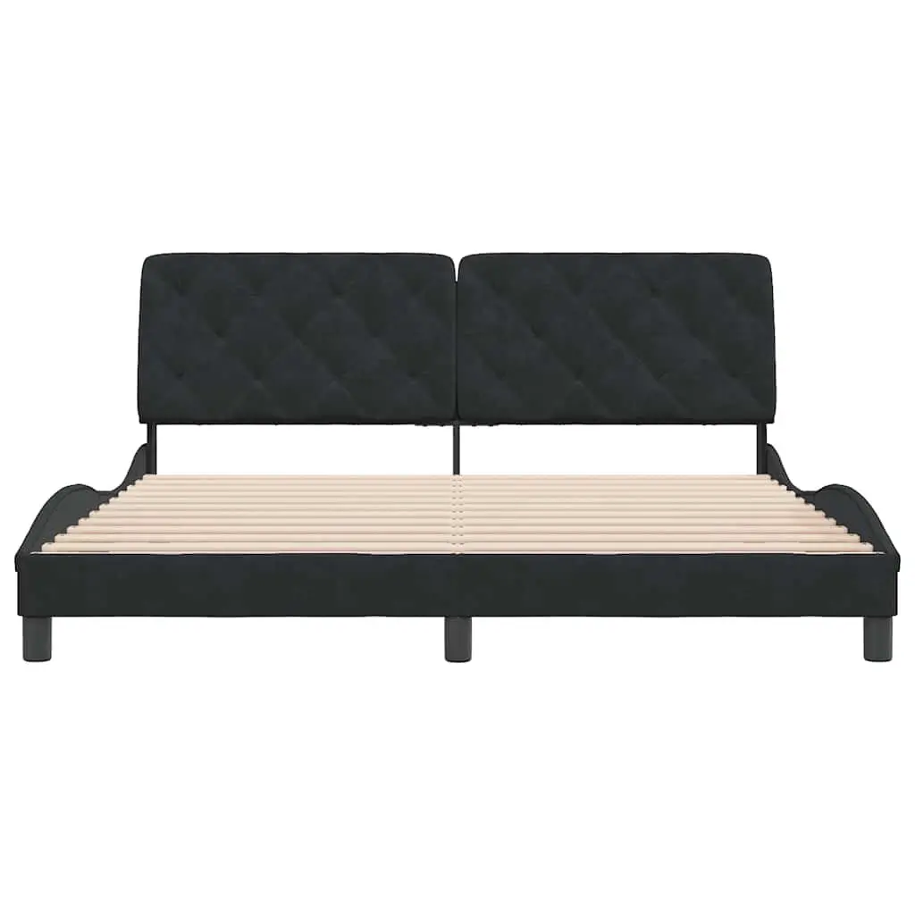 Bed Frame 180x200 cm with Velvet Headboard