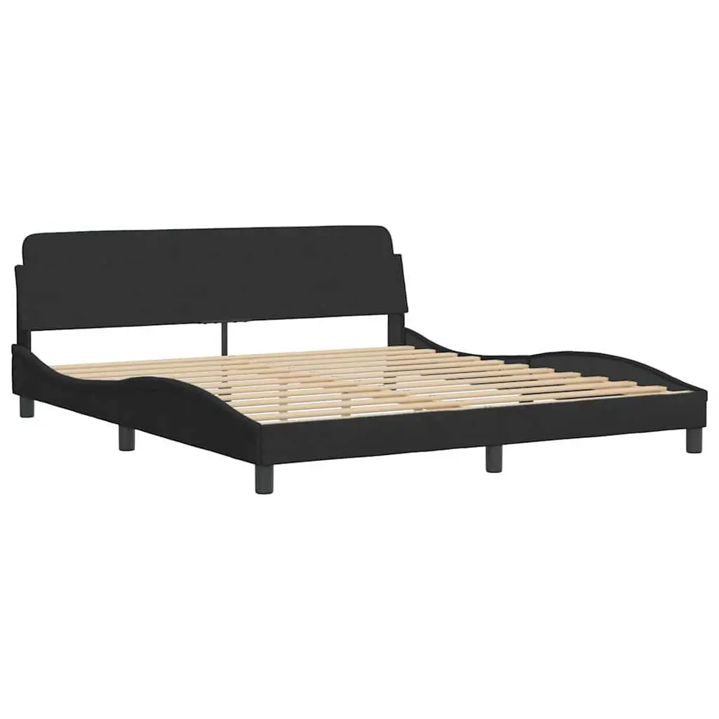 Bed Frame 180x200 cm with Velvet Headboard