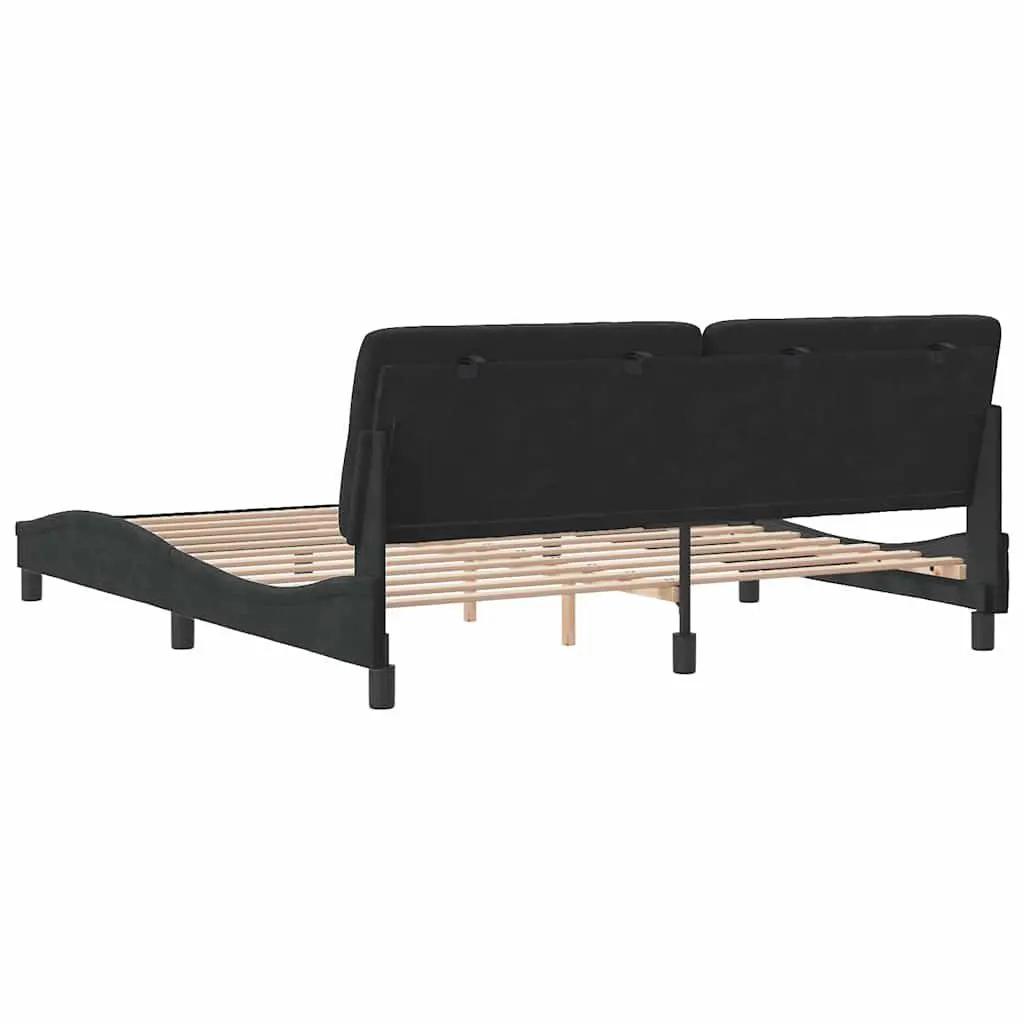 Bed Frame 180x200 cm with Velvet Headboard