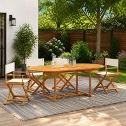 Practical 4-Piece Folding Chair Set for Garden and Camping