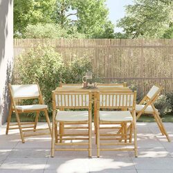 Ideal for Your Garden: 6 Folding Bistro Chairs with Cushions