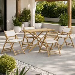 Practical 5-Piece Bistro Set for Outdoor Living