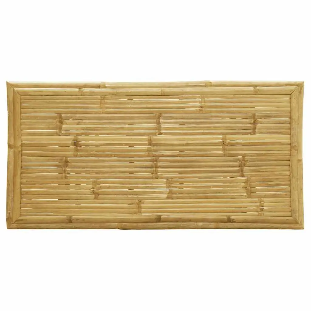 Bistro Set Bamboo Folding Furniture 5 Piece Garden Outdoor with Cushions Brown