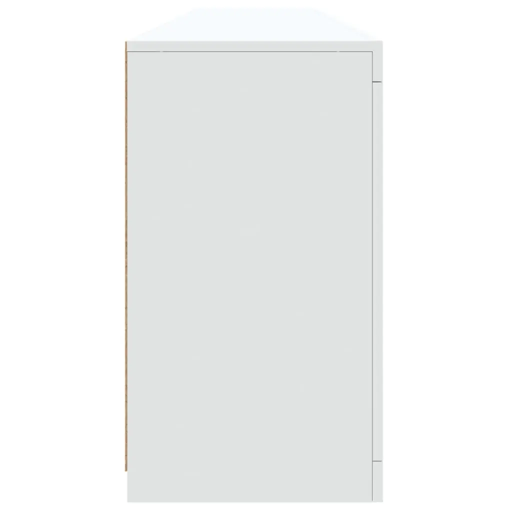 Modern Sideboard Cabinet with RGB LED Lights Storage Hallway White