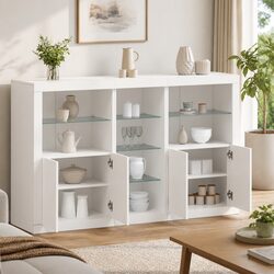 Practical White Sideboard Cabinet for Everyday Use
