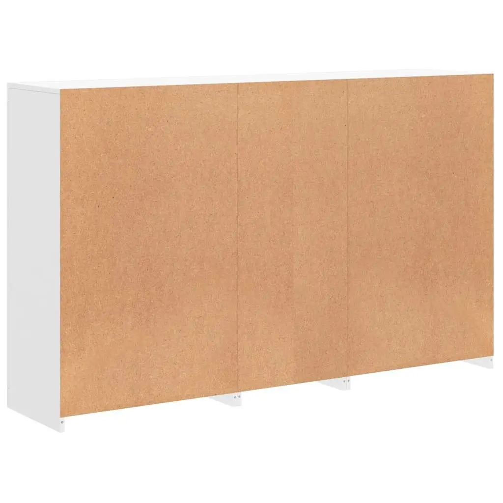 Sideboard Cabinet Engineered Wood 162x37x100cm White with RGB LED Lights