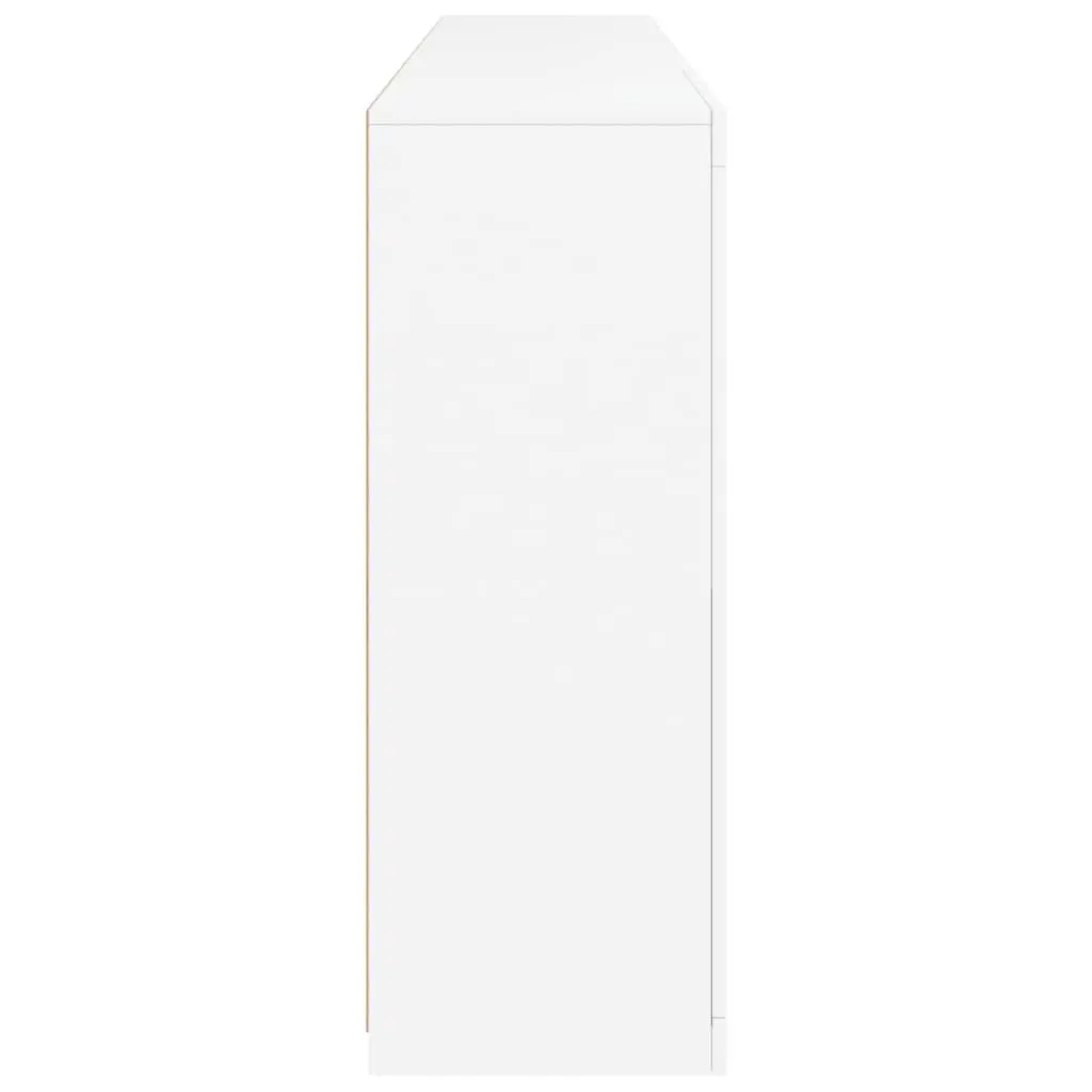 White Sideboard Cabinet with RGB LED Lights Storage Buffet Modern Hallway