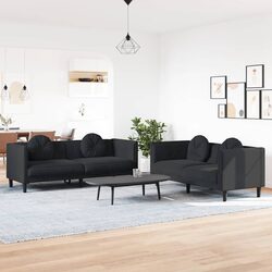 Practical Two-Piece Black Sofa Set for Any Room