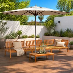 Versatile 4 Piece Pallet Sofa Set for Your Outdoors