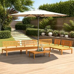 5 Piece Garden Pallet Sofa Set for Relaxing Evenings