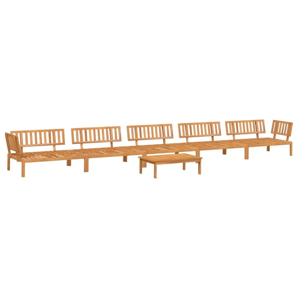 6 Piece Garden Pallet Sofa Set Solid Wood Acacia Brown