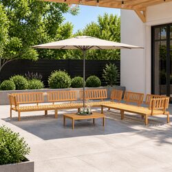 Ideal Outdoor Seating with 6 Piece Modular Sofa Set