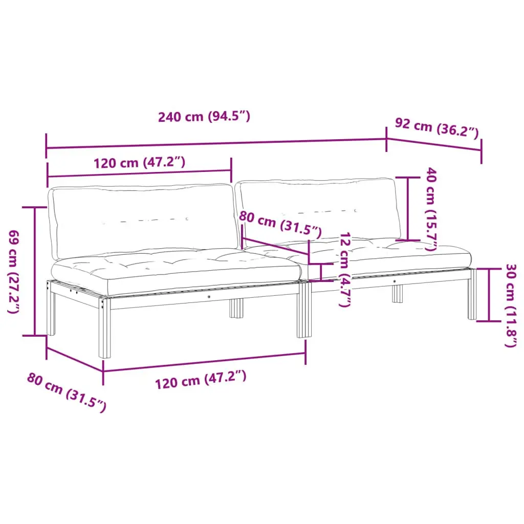 Outdoor Middle Sofas for Gardens and Patios