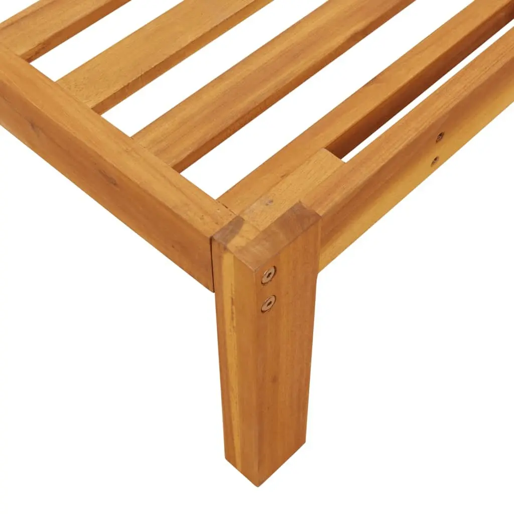 Outdoor Garden Pallet Middle Sofas Solid Acacia Wood 2 Piece Brown