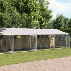 Practical Outdoor Dog Cage 12x2x2m with Roof