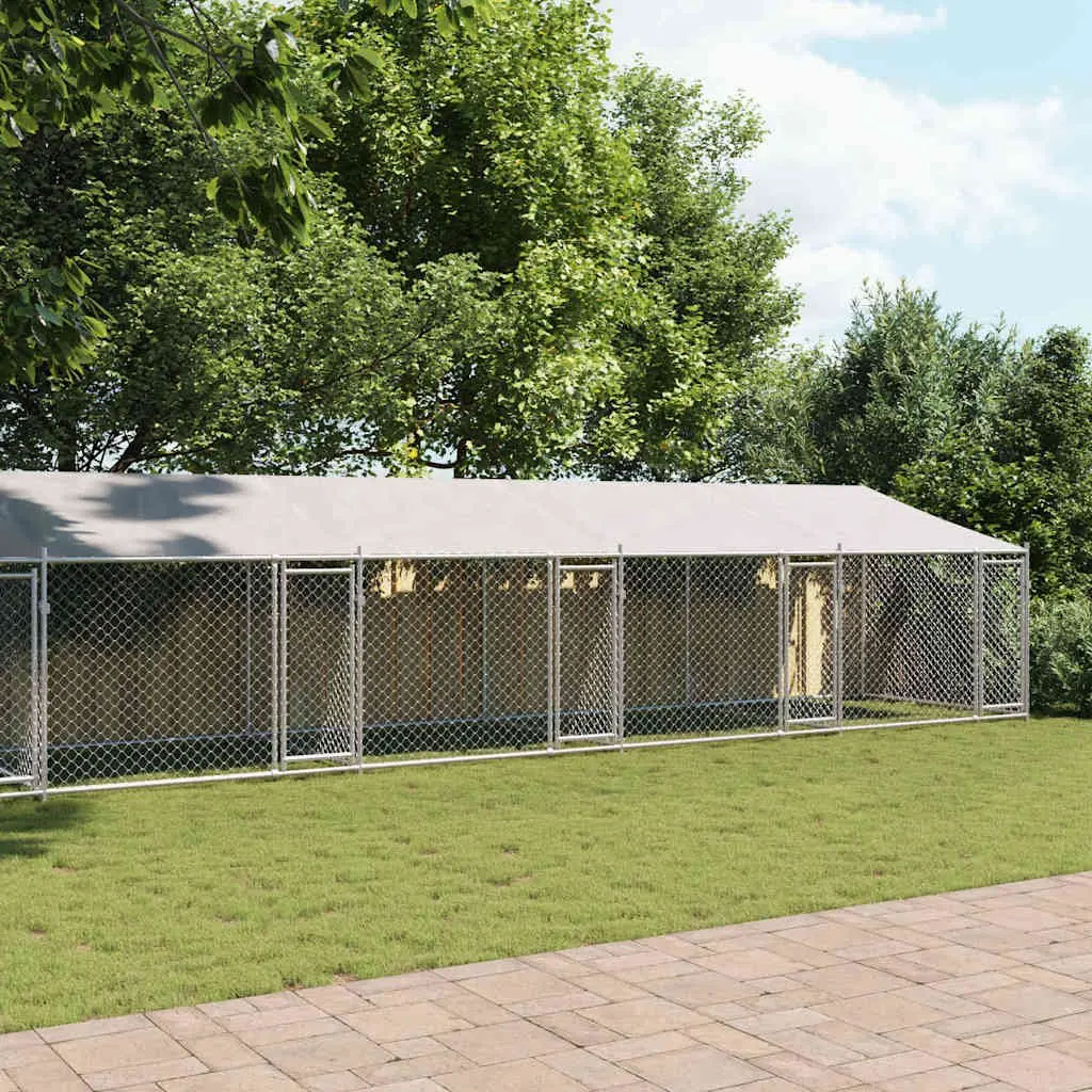 Outdoor Dog Cage 12x2x2m with Roof