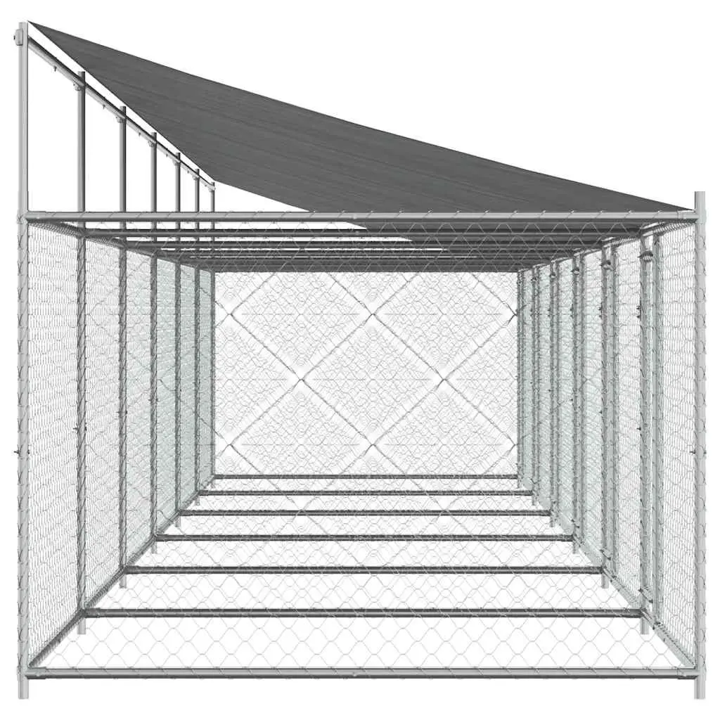 Outdoor Dog Cage 12x2x2m with Roof