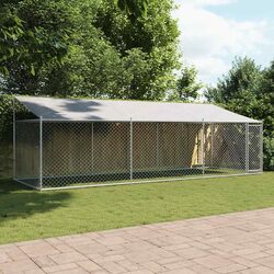 Ideal Dog Cage for Safe Outdoor Play 6x2x2m Grey