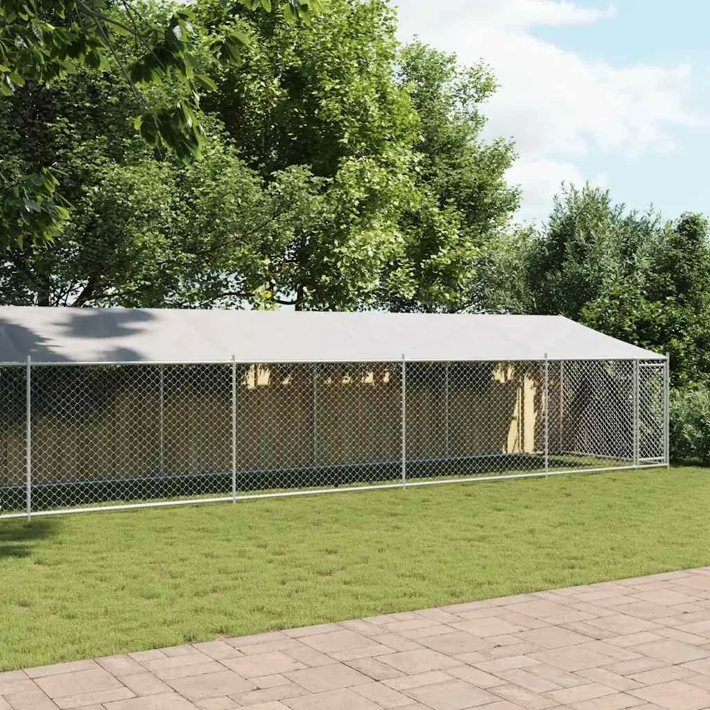 Dog Cage with Roof for Outdoor Use