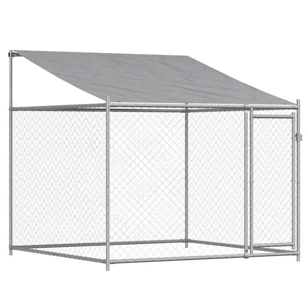 Dog Cage with Roof for Outdoor Use