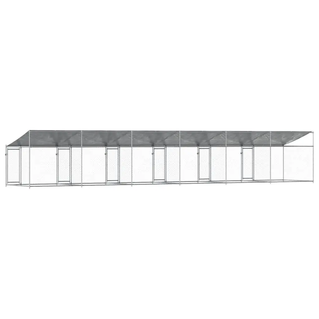 Dog Cage with Roof for Outdoor Use