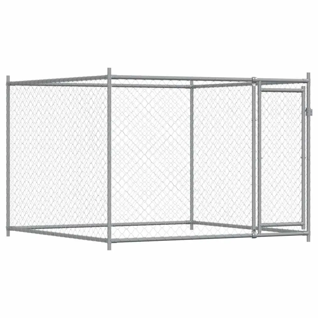 Dog Cage Kennel Galvanised Steel 6x2x1.5m Outdoor Pet Enclosure Grey