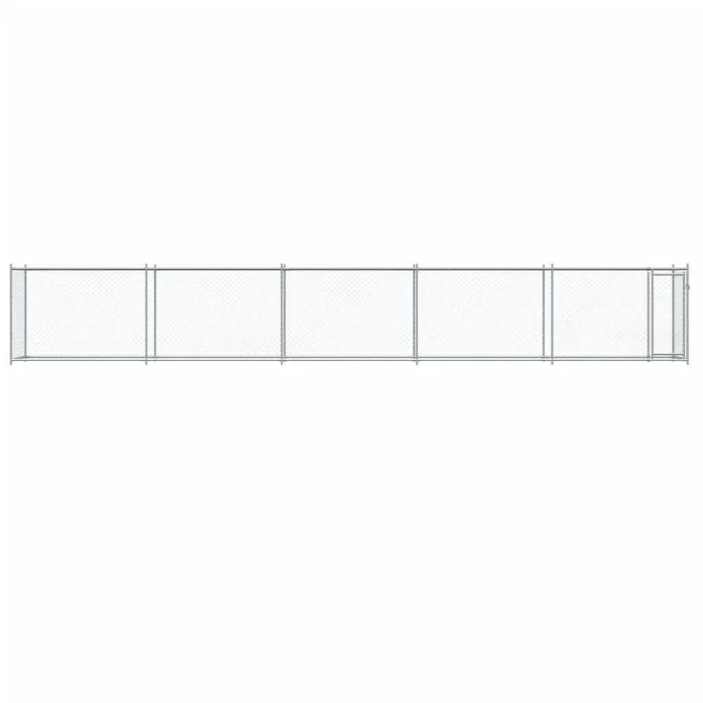 Dog Cage Outdoor Run Grey Galvanised Steel 10x2x15m Exercise Training Pen