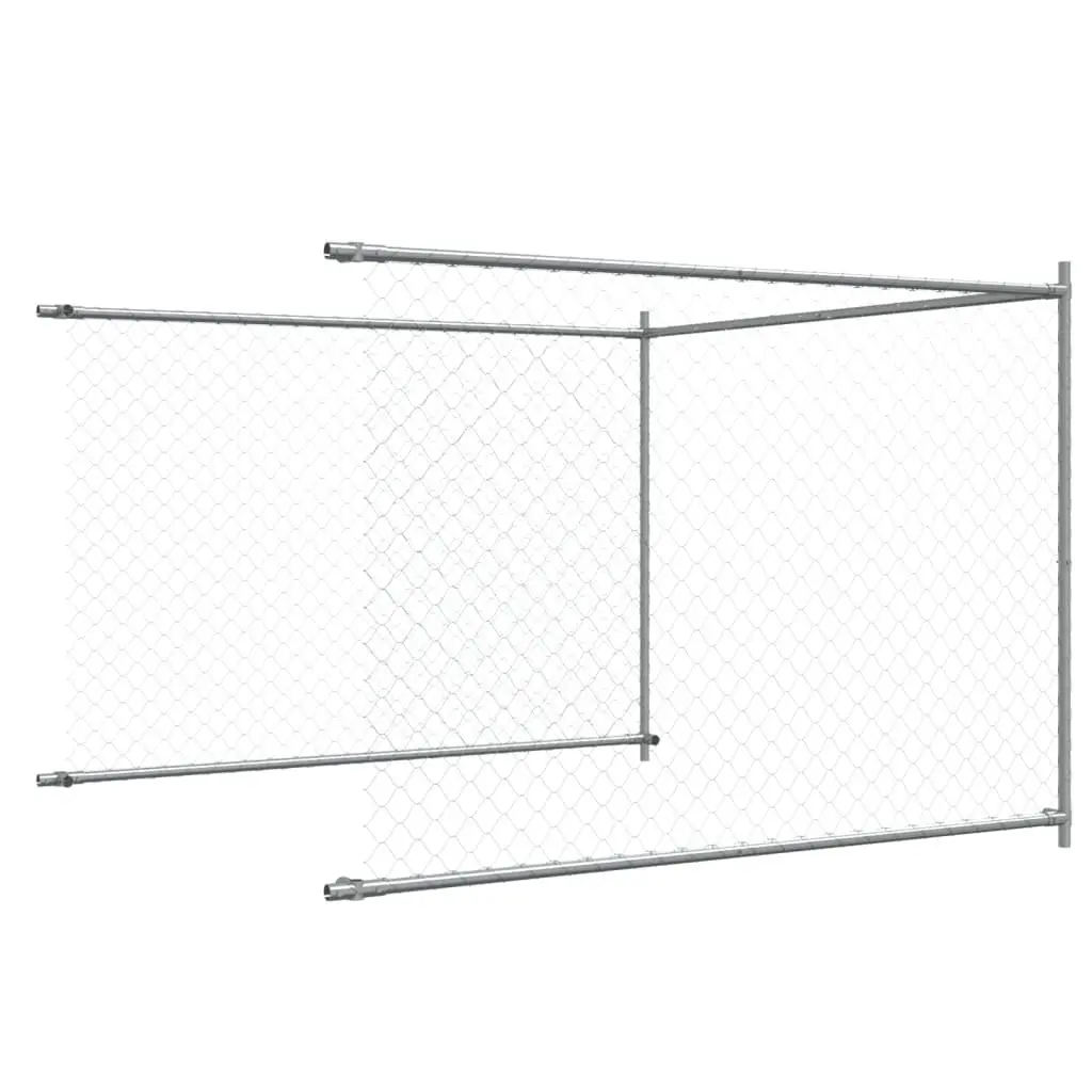 Dog Cage Outdoor Run Grey Galvanised Steel 10x2x15m Exercise Training Pen