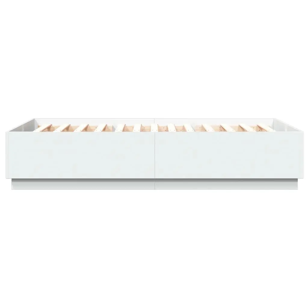 Bed Frame with Slatted Base and RGB LED Lights 150x200 cm