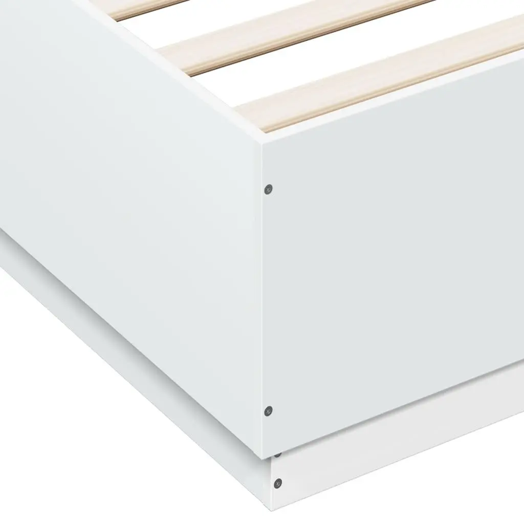 Bed Frame with Slatted Base and RGB LED Lights 150x200 cm