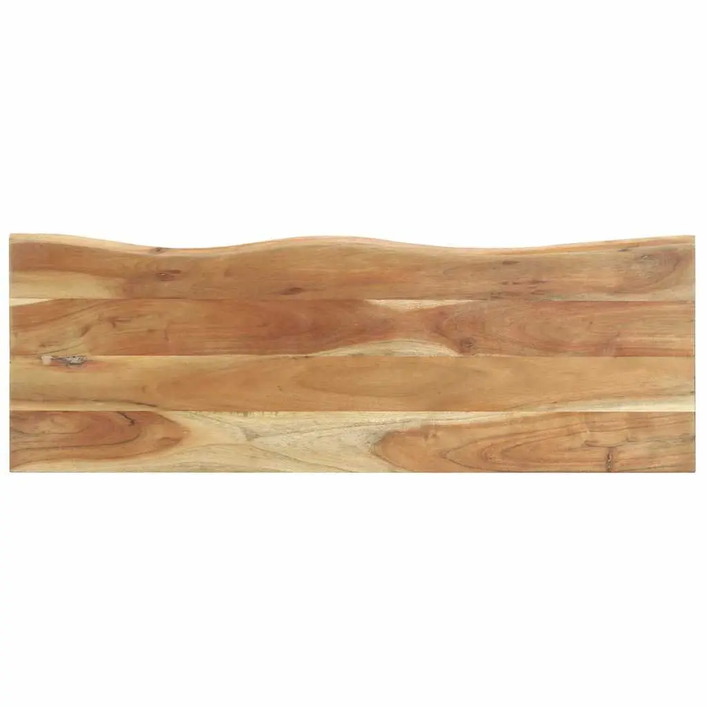 Wooden Peg Coat Rack Wall Mount Shelf Solid Acacia Wood 100 x 34 x 38 cm Brown