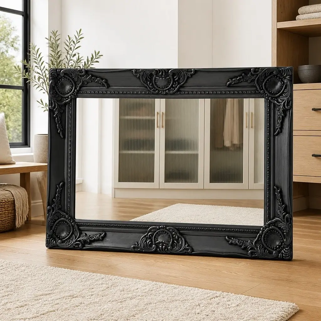 Wall Mirror with Baroque Frame 60x40 cm