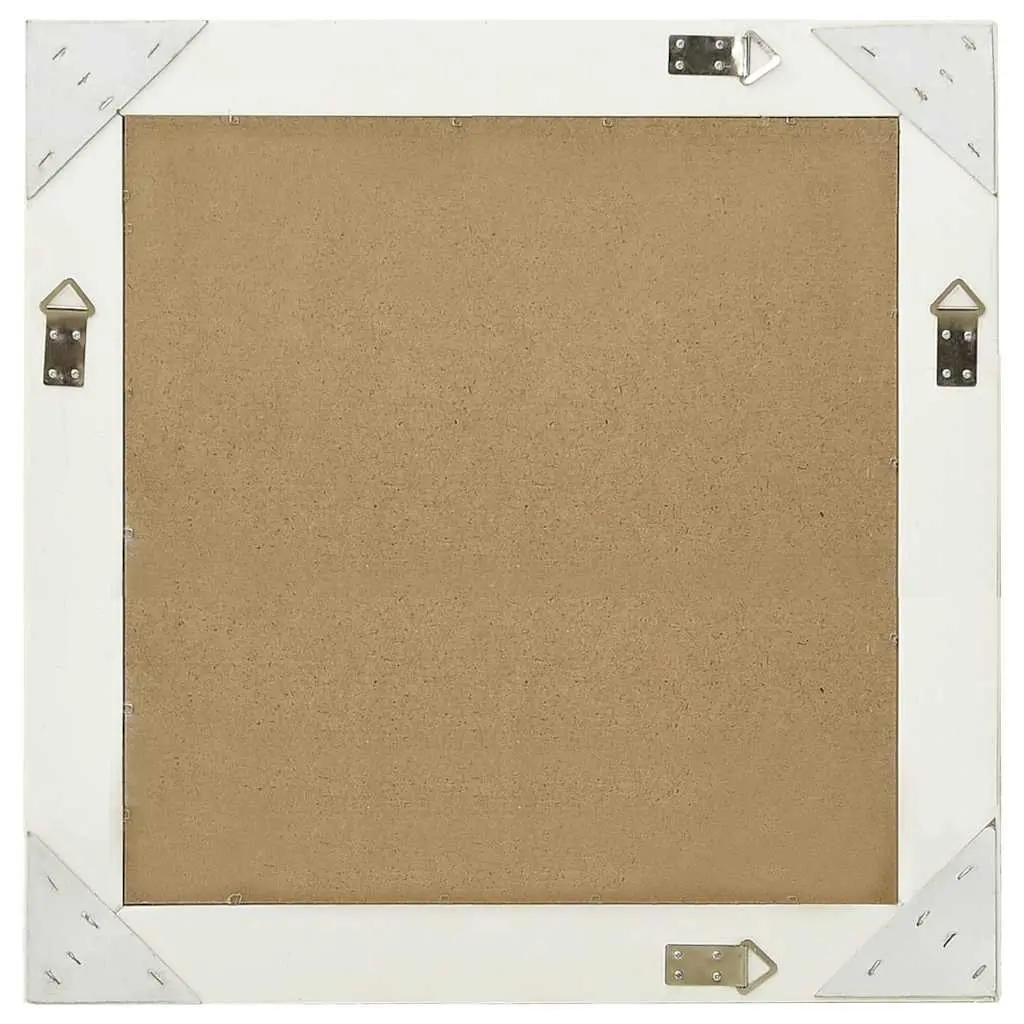 Wall Mirror Baroque Style White 60x60 cm Ornate Frame Decor